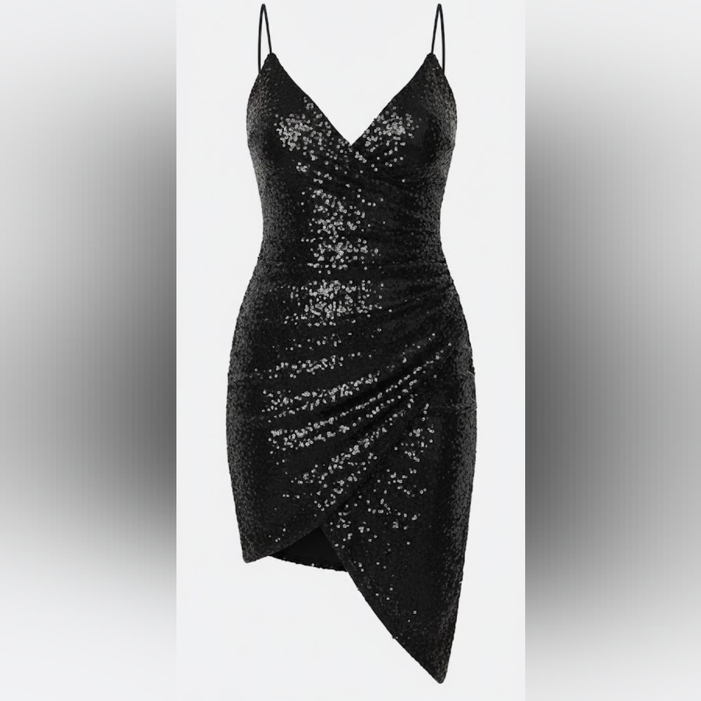 Black sequin dress